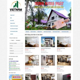 Mẫu website bất động sản 029