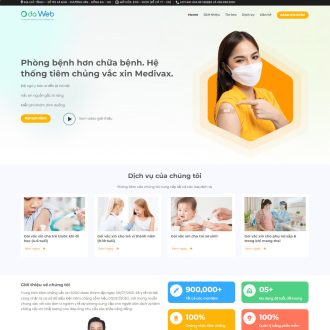 Mẫu website phòng khám 03 – tiêm Vắc xin – tiêm chủng