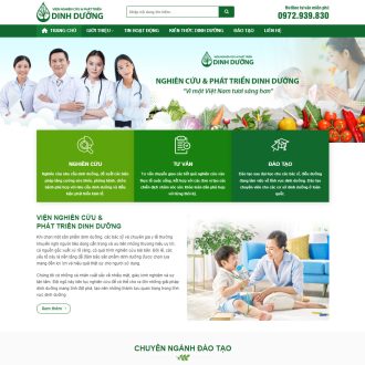 Mẫu website giới thiệu 02 – giới thiệu viện nghiên cứu