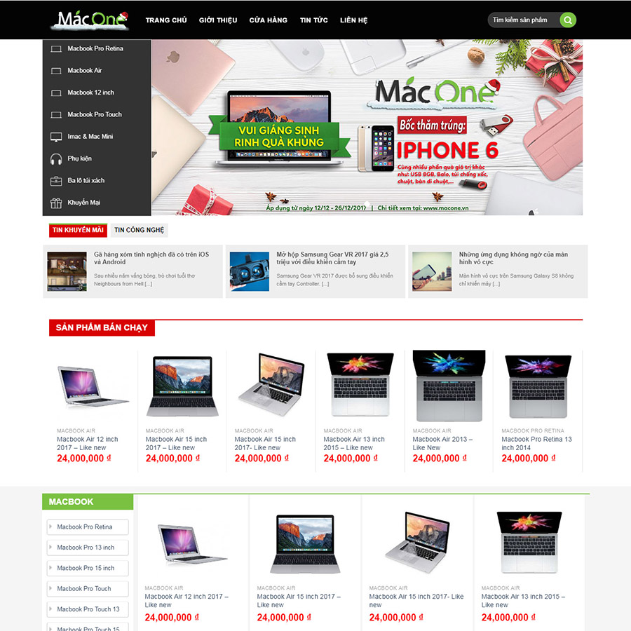 Mẫu website bán máy tính – laptop