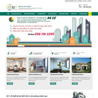 Mẫu website công ty kiến trúc – xây dựng