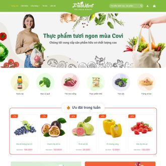 Mẫu website thực phẩm sạch 01