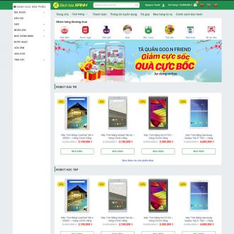 Mẫu website bách hóa xanh