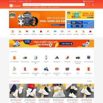 Mẫu website thương mại điện tử đẹp – giống Shopee