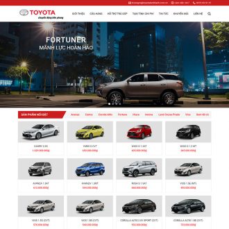 Mẫu website bán ô tô đẹp – Mẫu Toyota 01