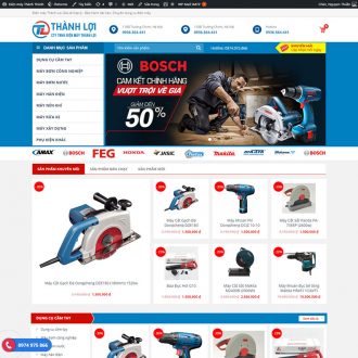 Mẫu website bán điện máy – điện cơ 01