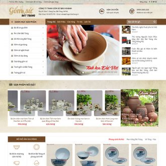 Mẫu website đồ gốm