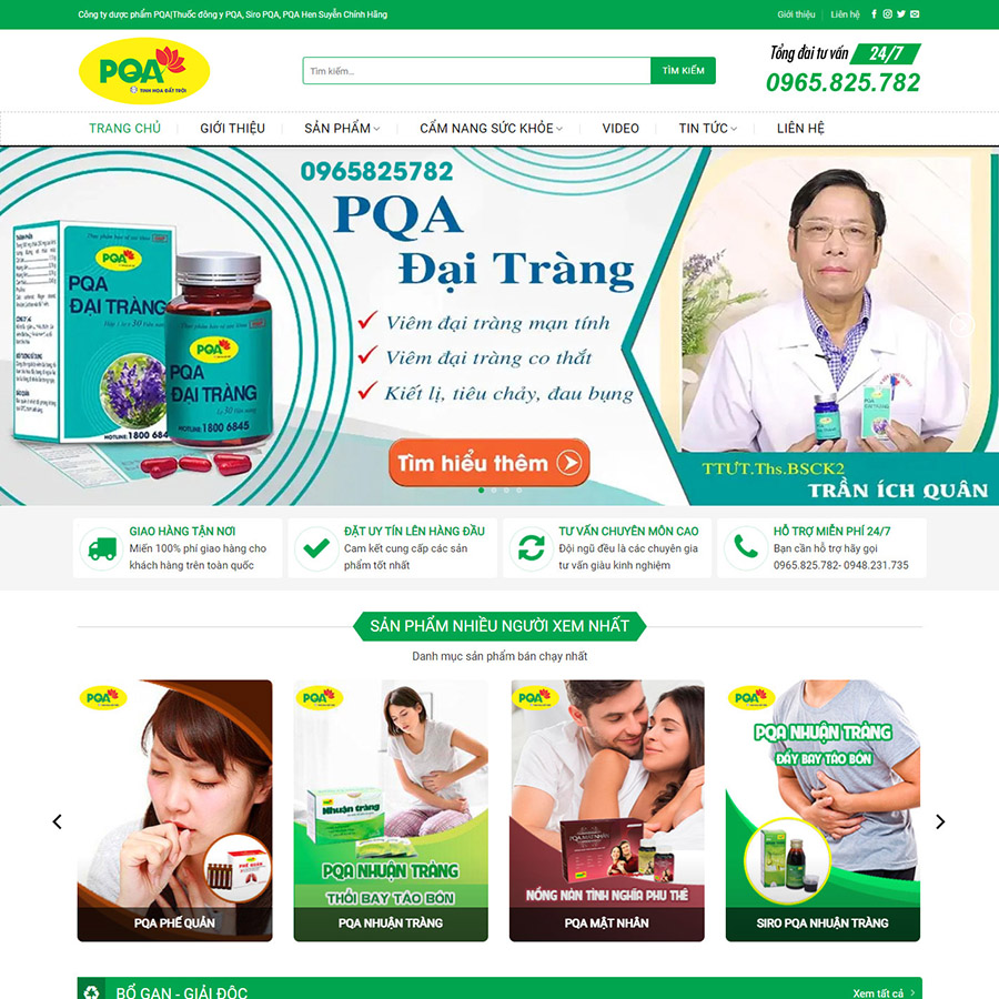 Mẫu website nhà thuốc 03