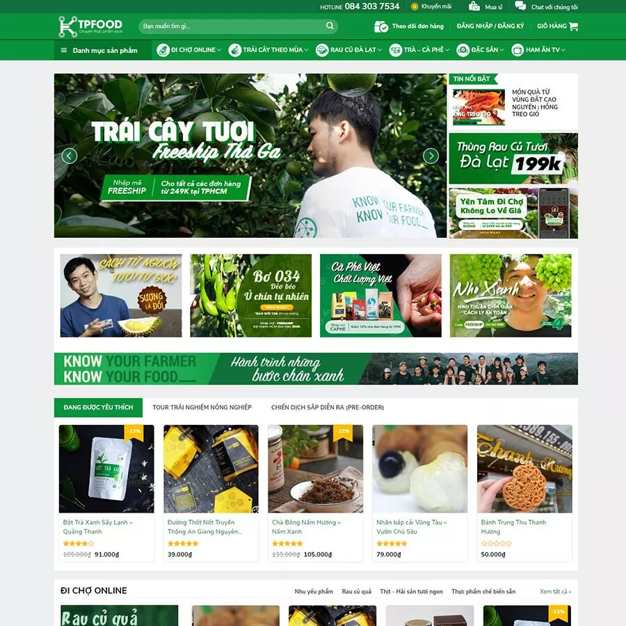 Mẫu website thực phẩm 05