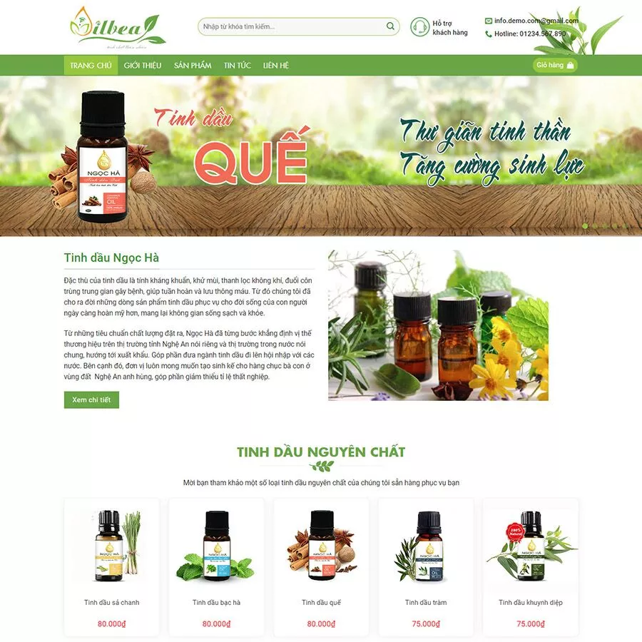 Mẫu website thực phẩm chức năng 8