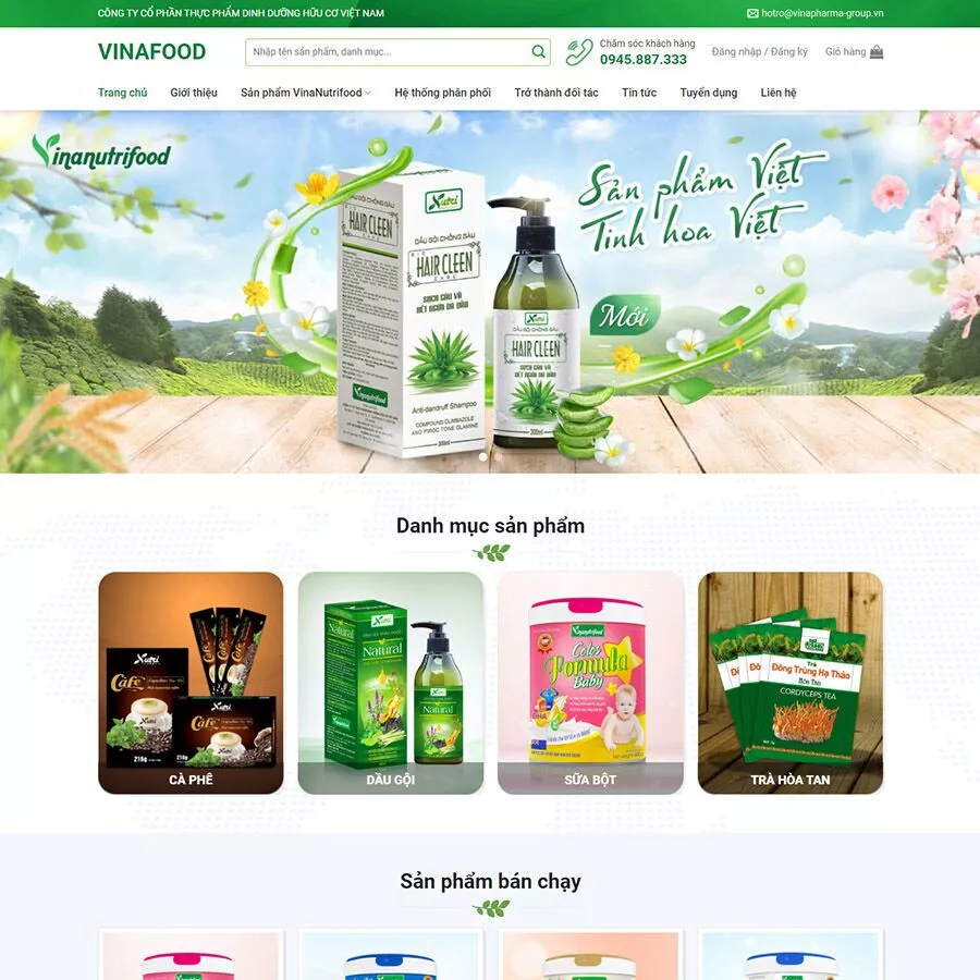 Mẫu website thực phẩm chức năng 09