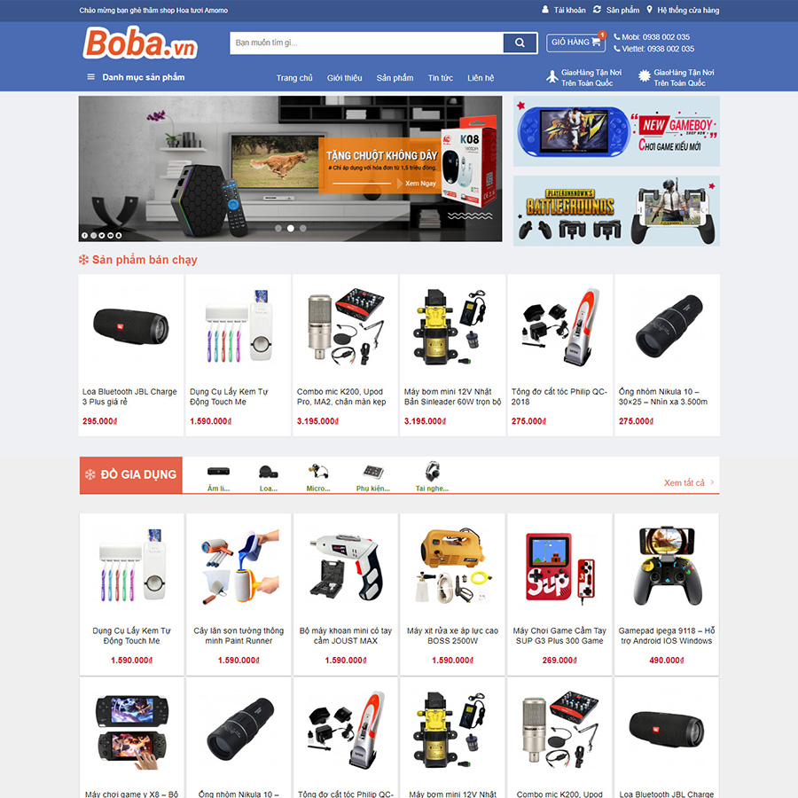 Mẫu website bách hóa 02