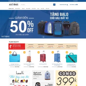 Mẫu website bán balo