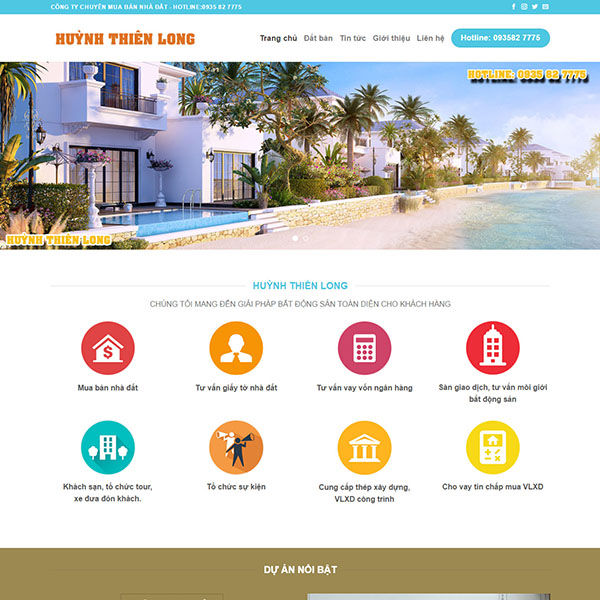 Mẫu website bất động sản 02