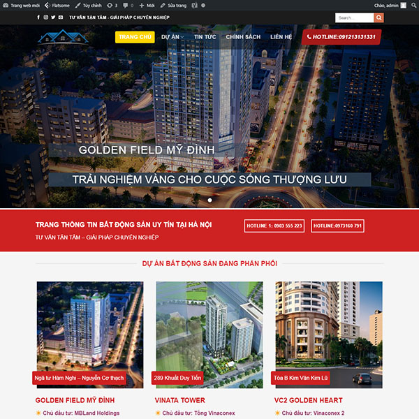 Mẫu website bất động sản 03