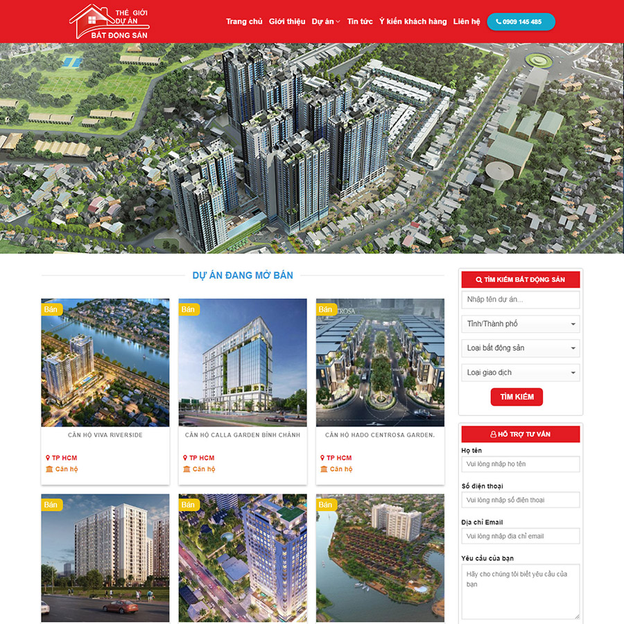 Mẫu website bất động sản 04