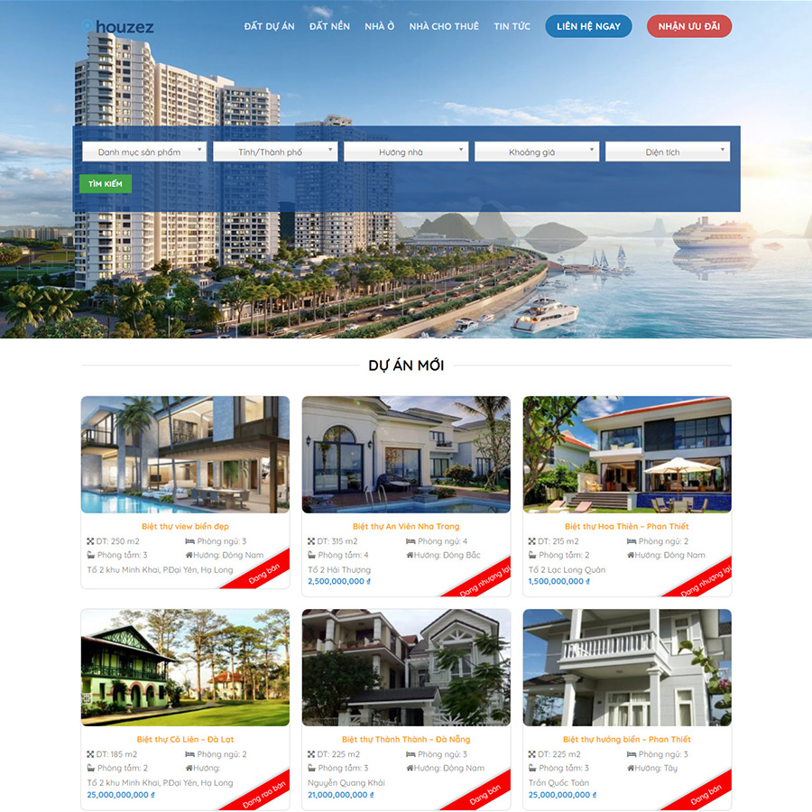 Mẫu website bất động sản 38