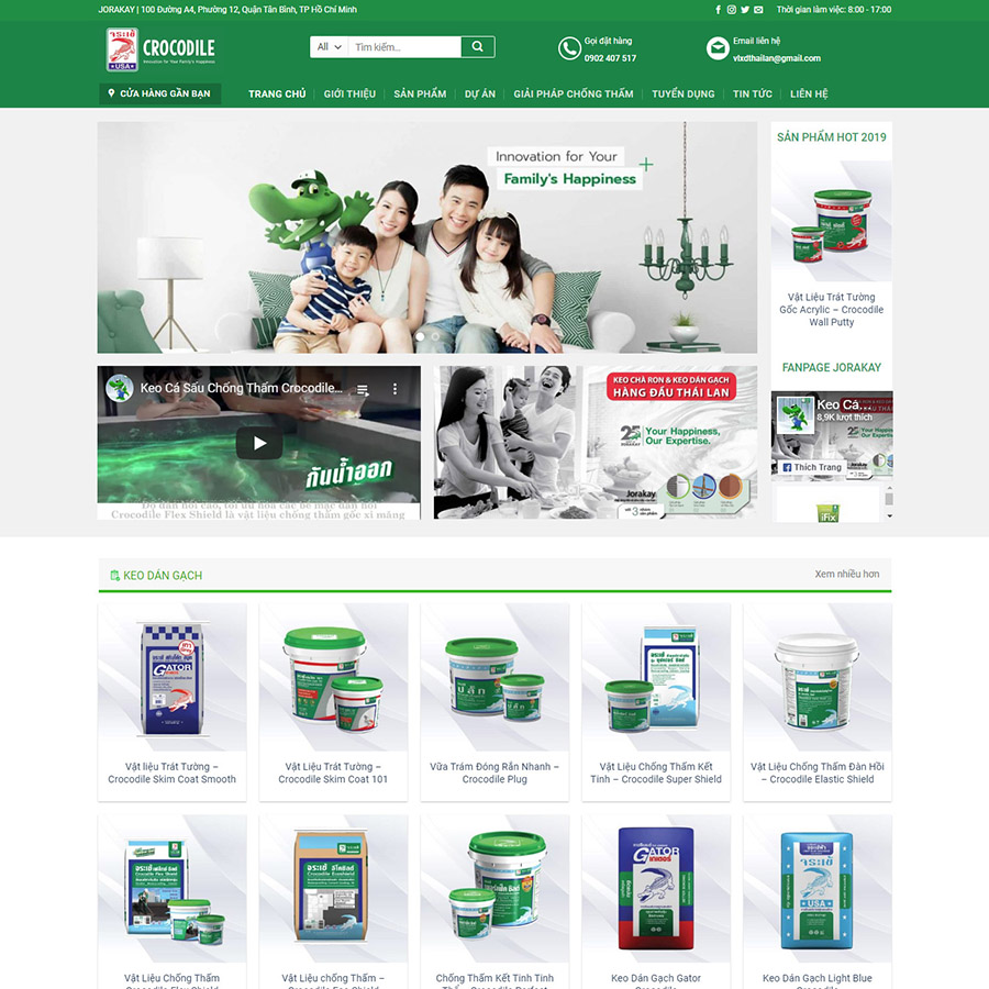 Mẫu website bán bột sơn