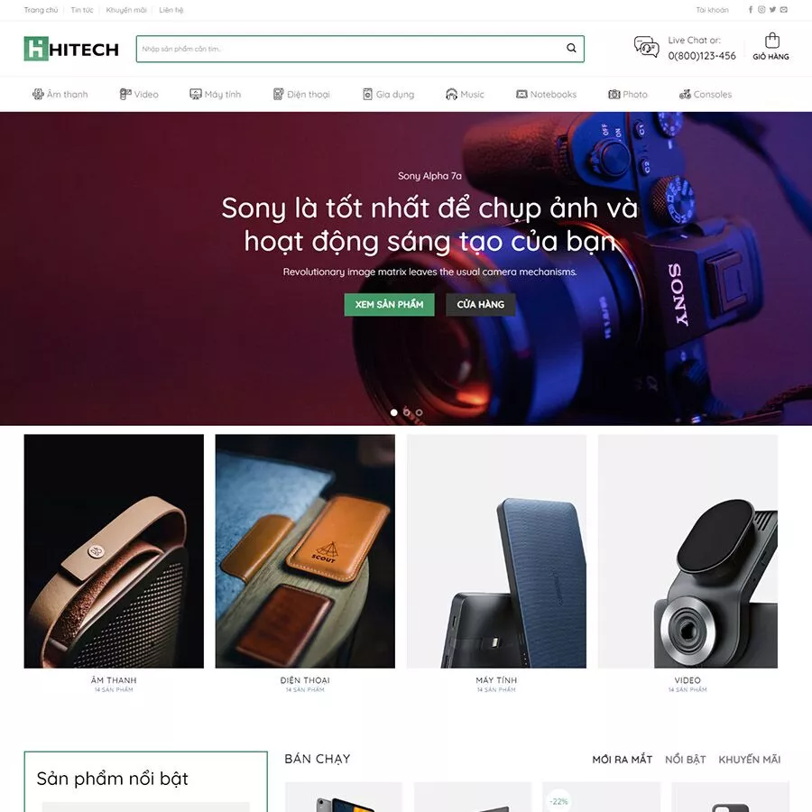 Mẫu website đồ công nghệ 02