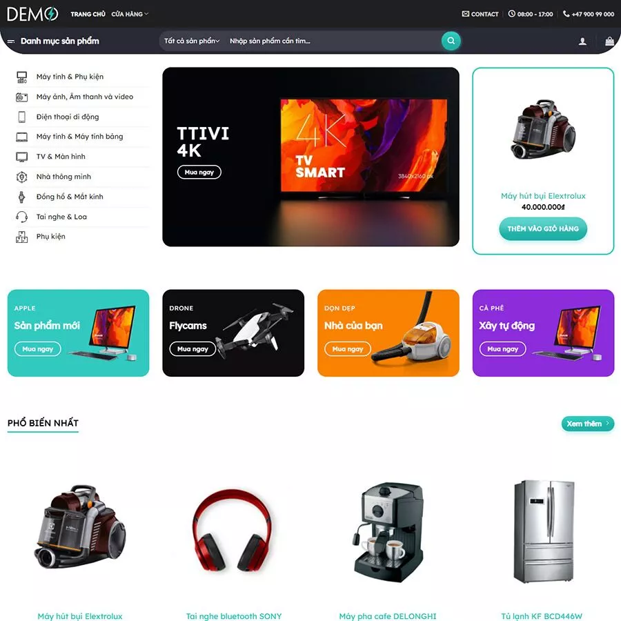 Mẫu website bán hàng điện tử
