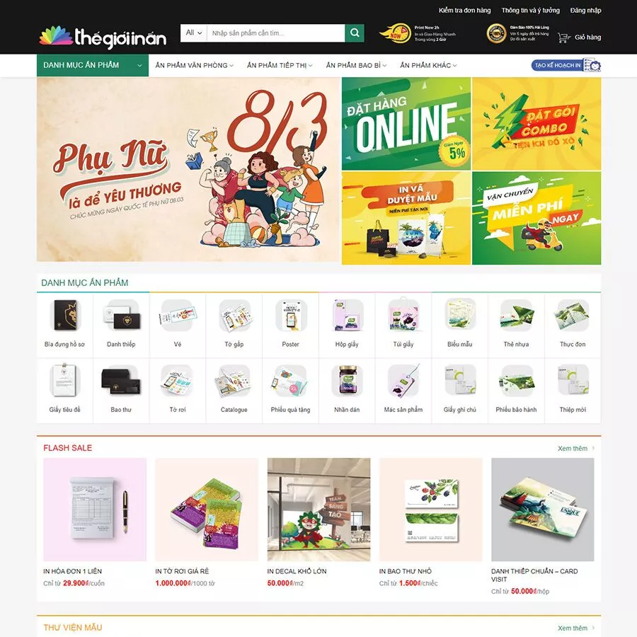 Mẫu website in ấn 03