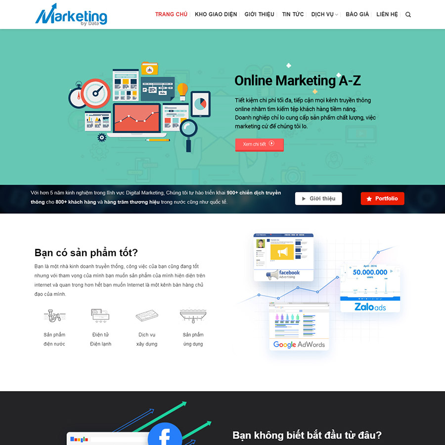 Mẫu website Marketing 01