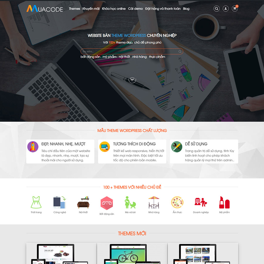 Mẫu website dịch vụ mua bán code