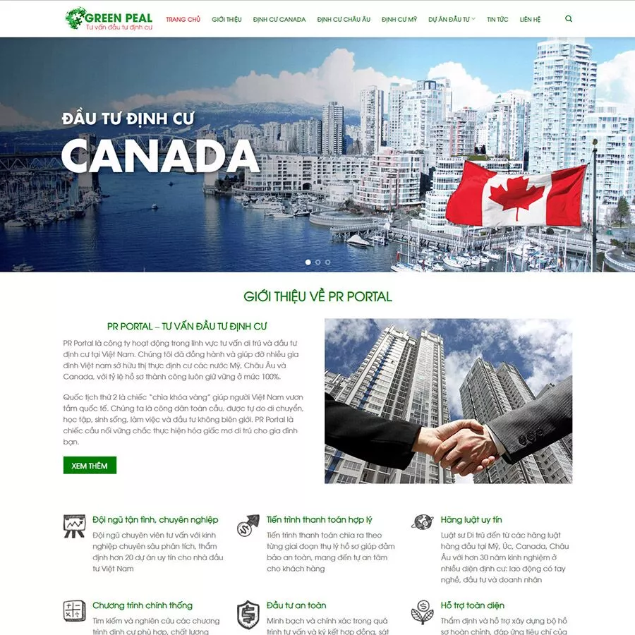 Mẫu website đầu tư nước ngoài