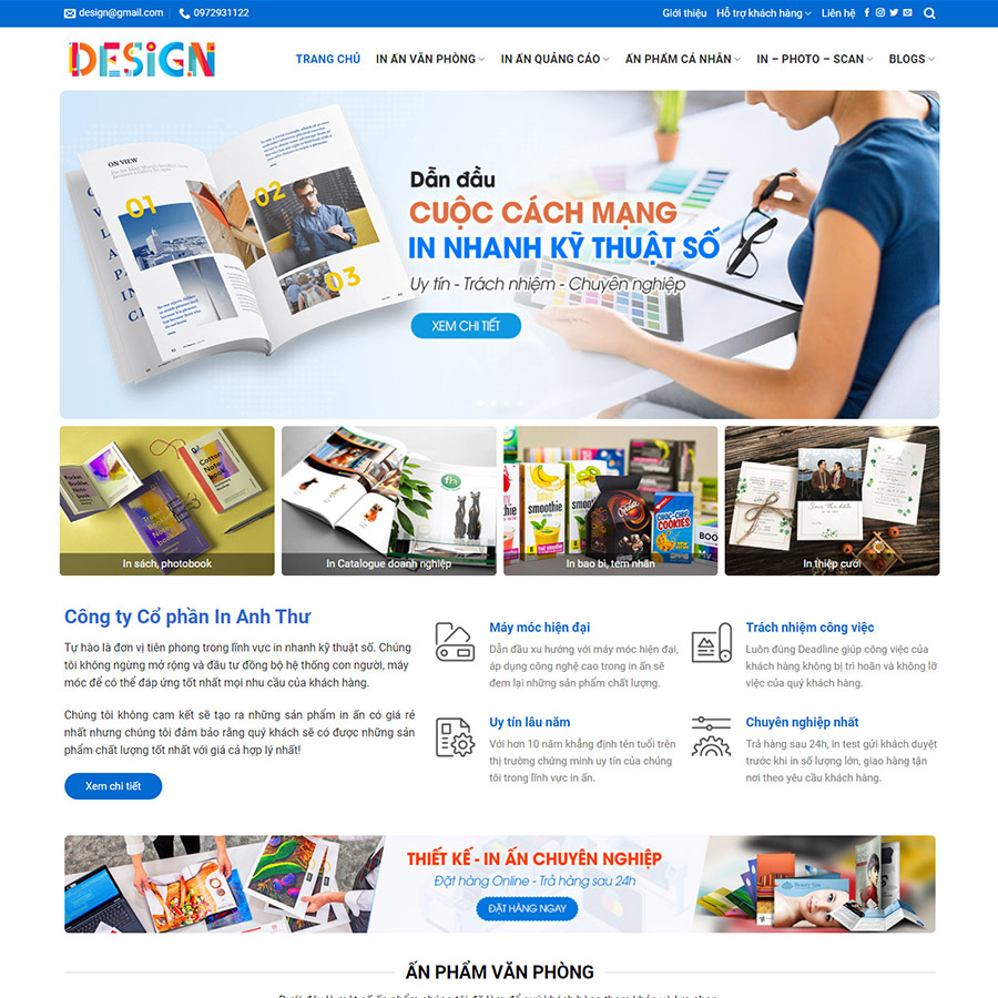 Mẫu website in ấn 02