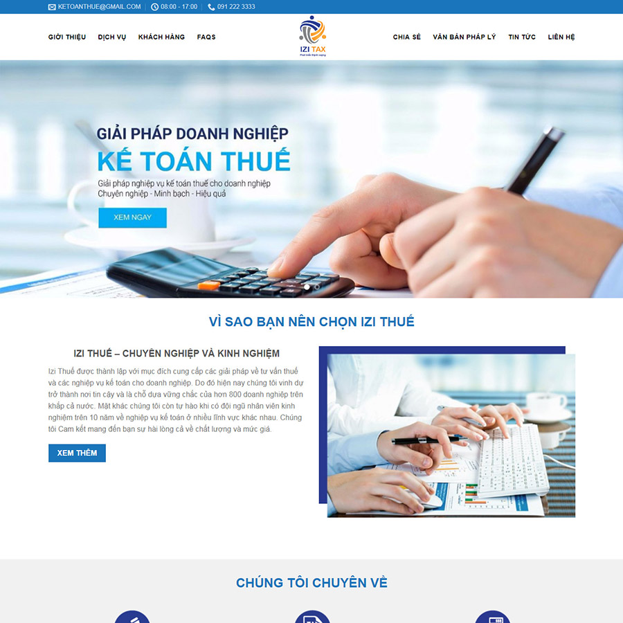 Mẫu website công ty kế toán 2