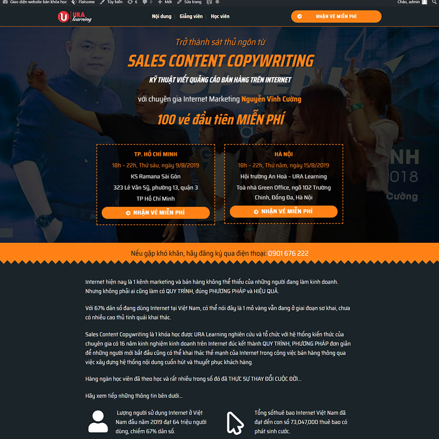 Mẫu website bán khóa học online 02