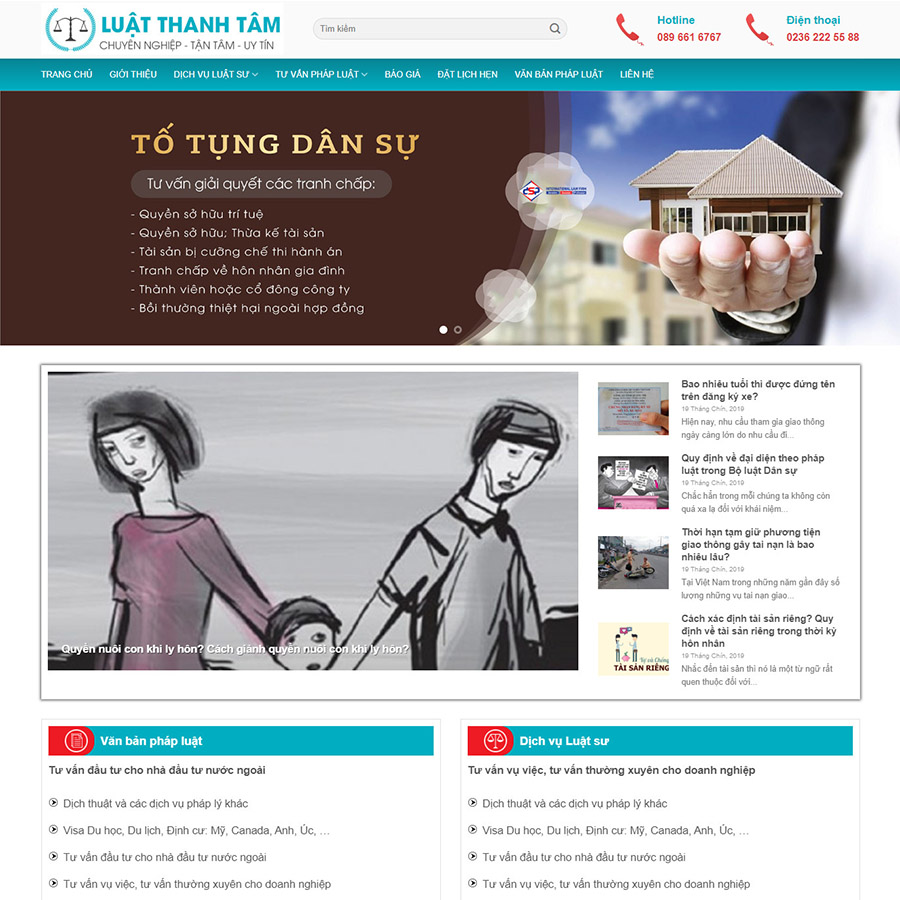 Mẫu website công ty luật 01