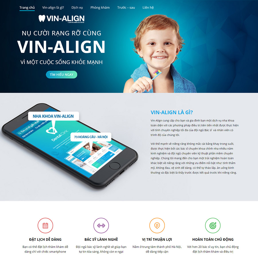 Mẫu website dịch vụ nha khoa