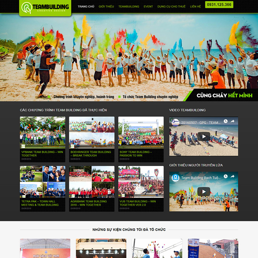 Mẫu website công ty tổ chức sự kiện 01