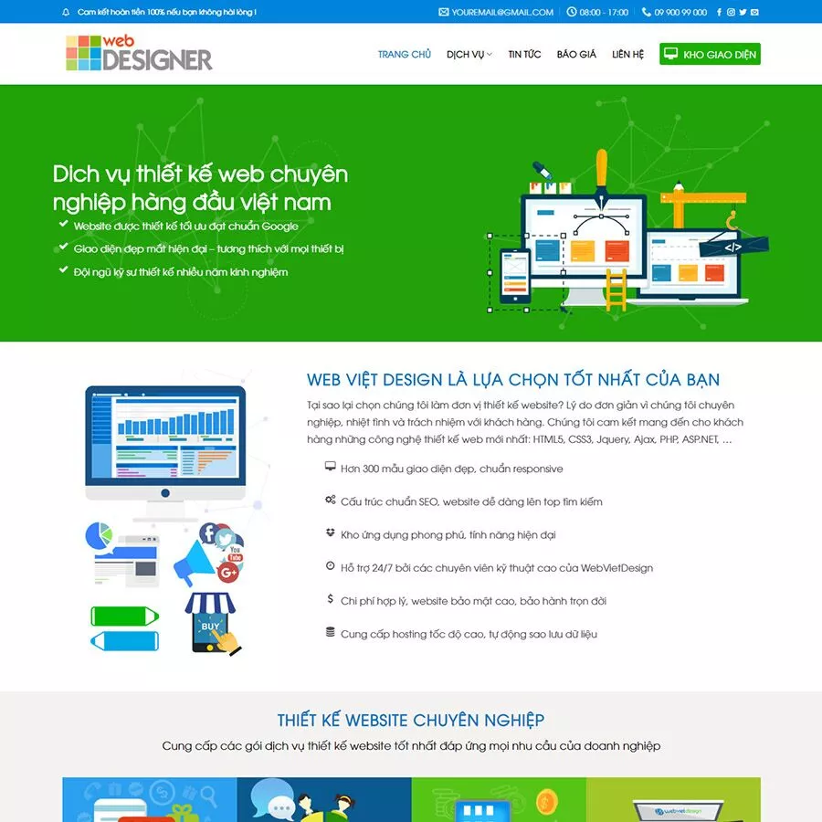 Mẫu website thiết kế web