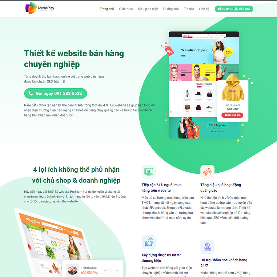 Mẫu website dịch vụ thiết kế web 01