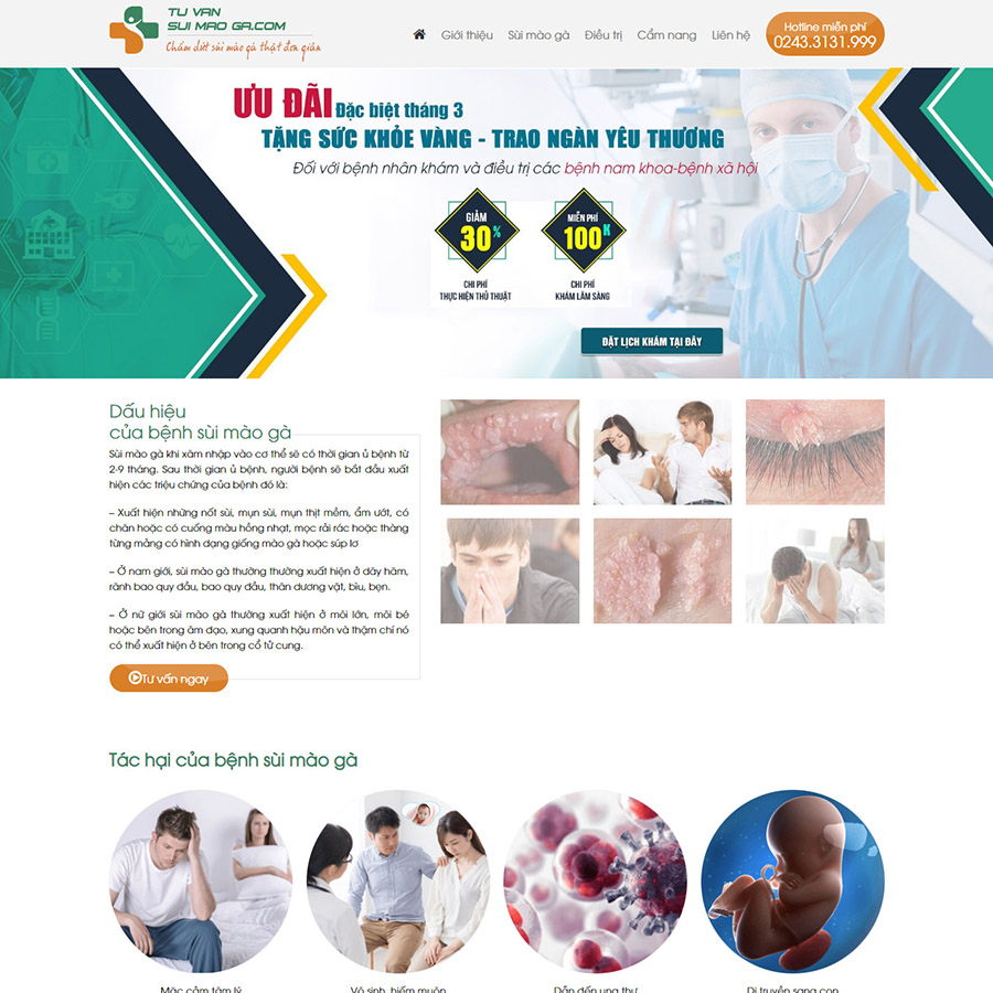 Mẫu website phòng khám