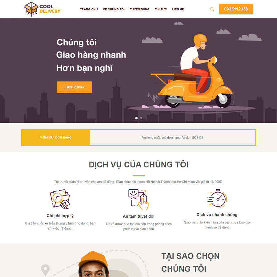 Mẫu website logictics