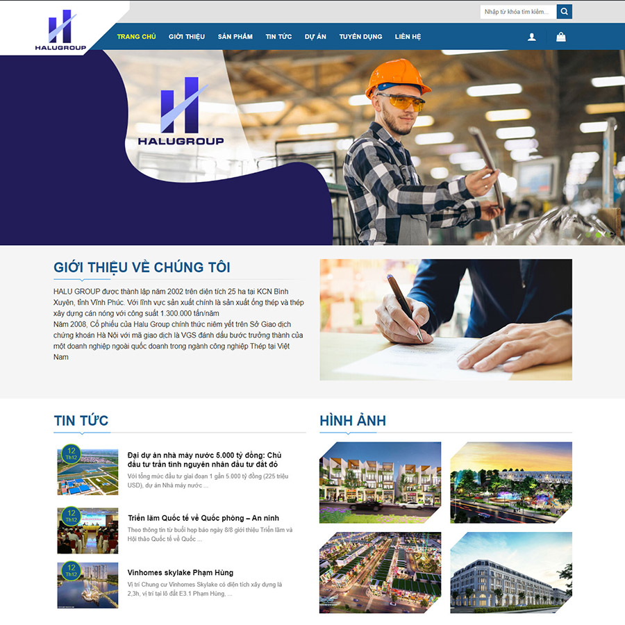Mẫu website xây dựng 02