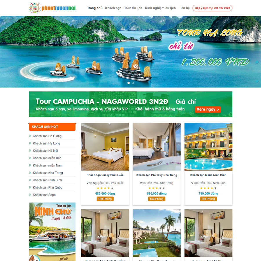 Mẫu website du lịch 02