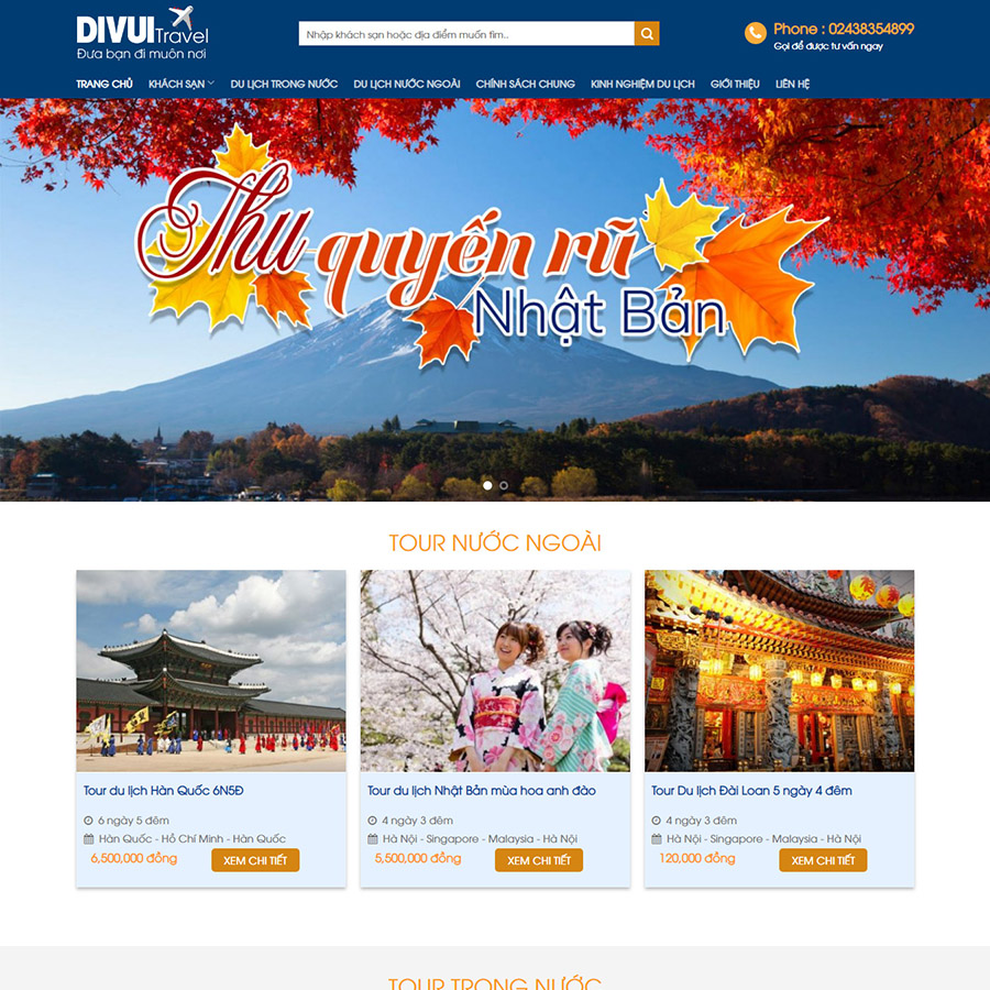 Mẫu website du lịch 03