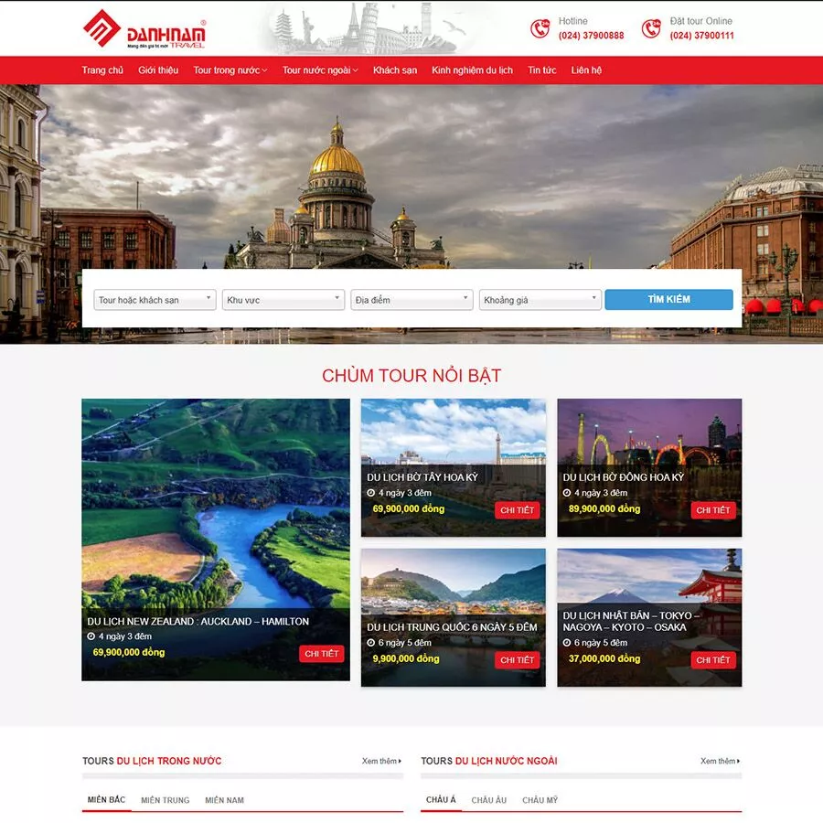 Mẫu website du lịch cao cấp 08