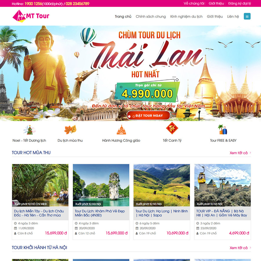 Mẫu website du lịch 09