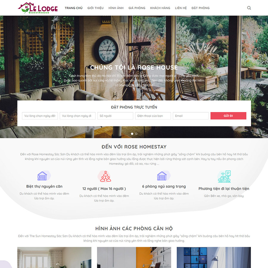 Mẫu website giới thiệu khách sạn
