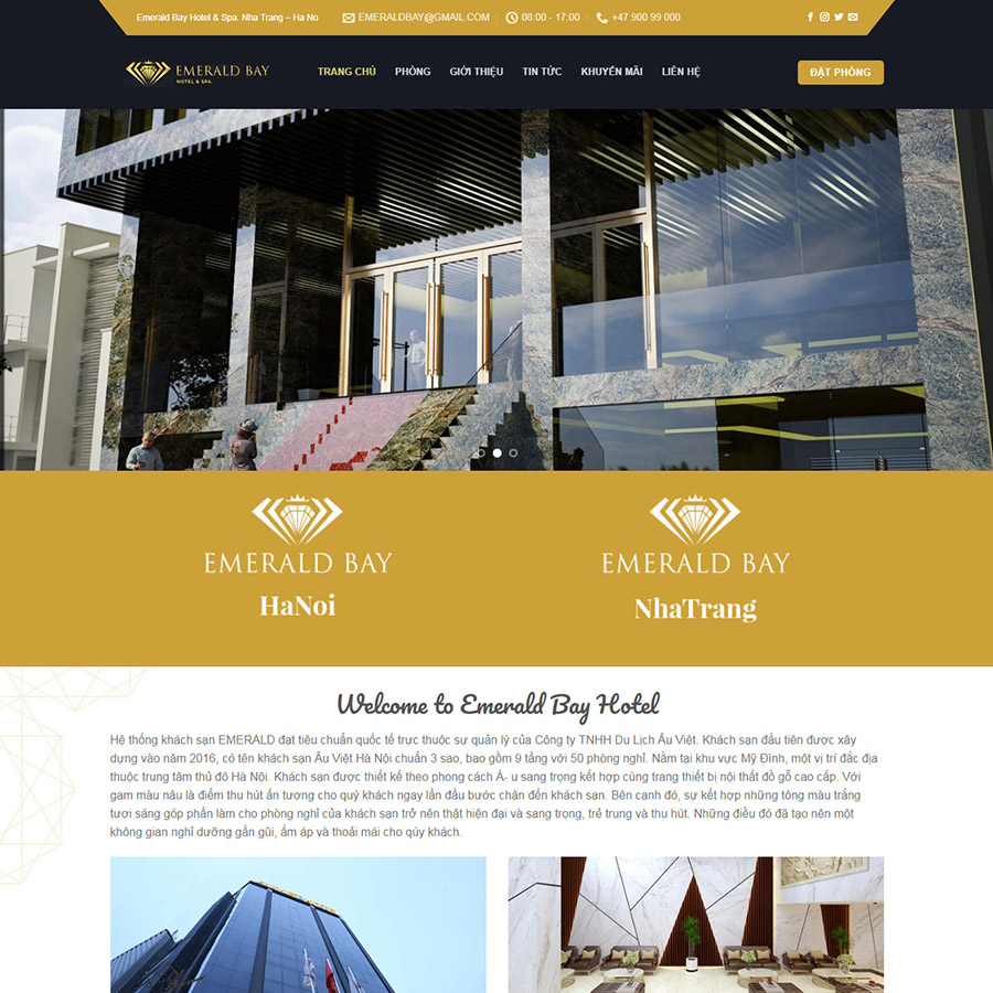 Mẫu website khách sạn 01