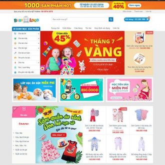 Mẫu website mẹ và bé