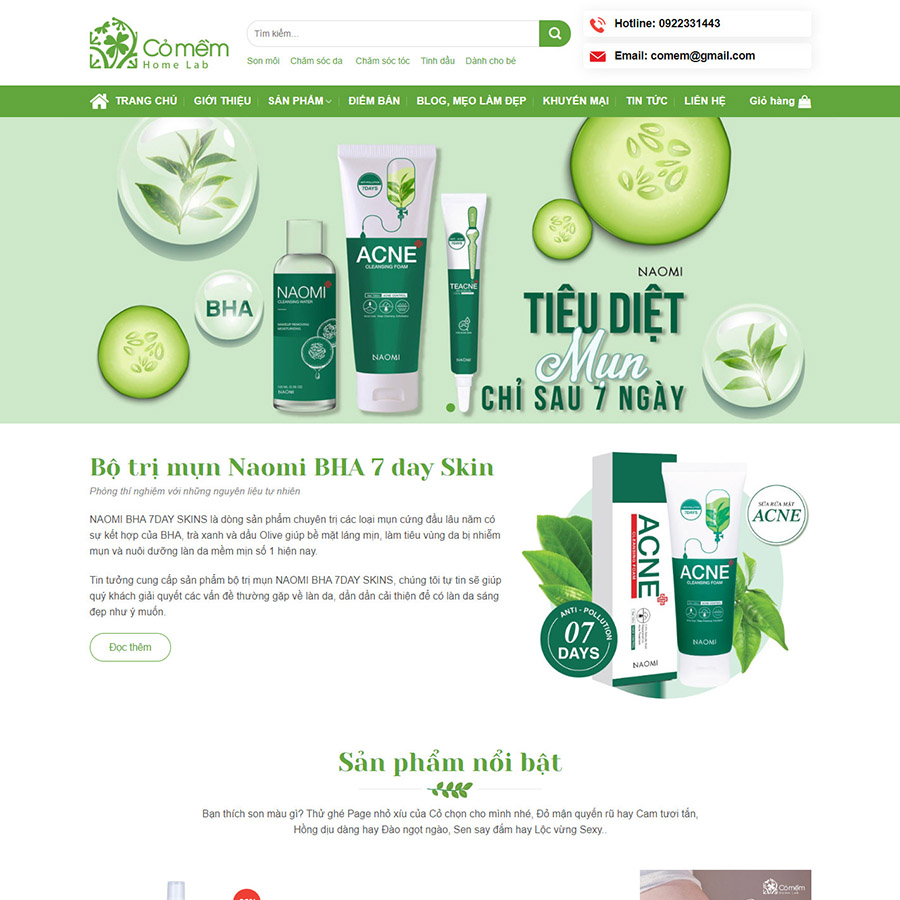 Mẫu website mỹ phẩm 12