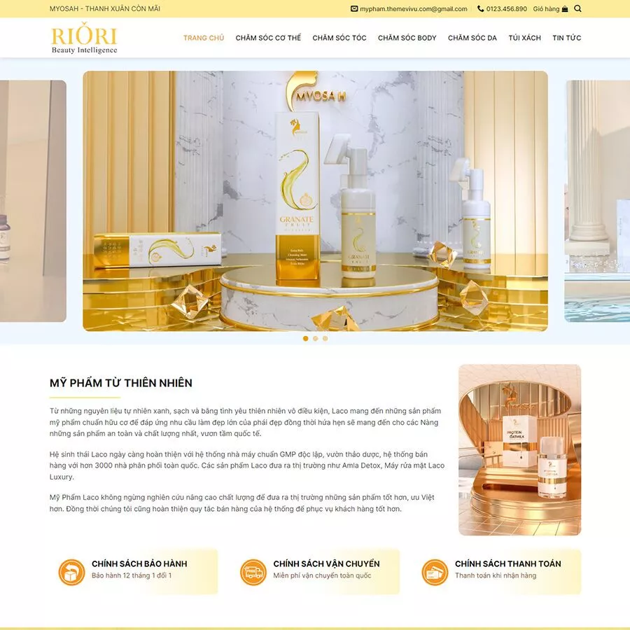 Mẫu website bán mỹ phẩm 16