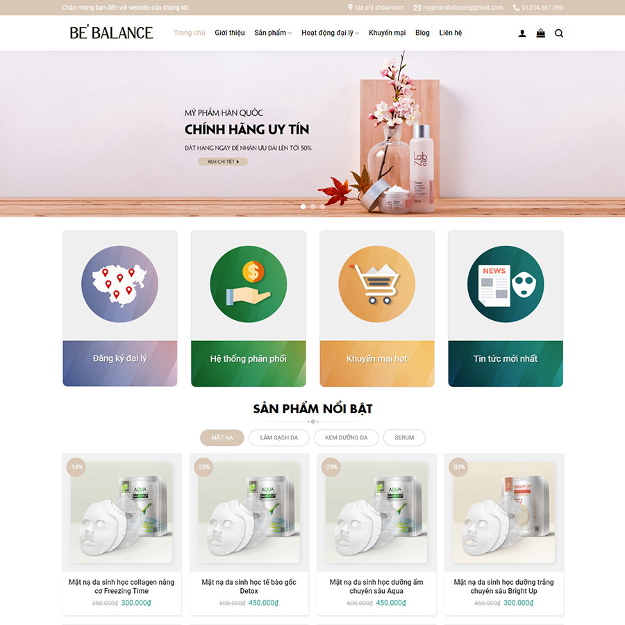 Mẫu website mỹ phẩm 08