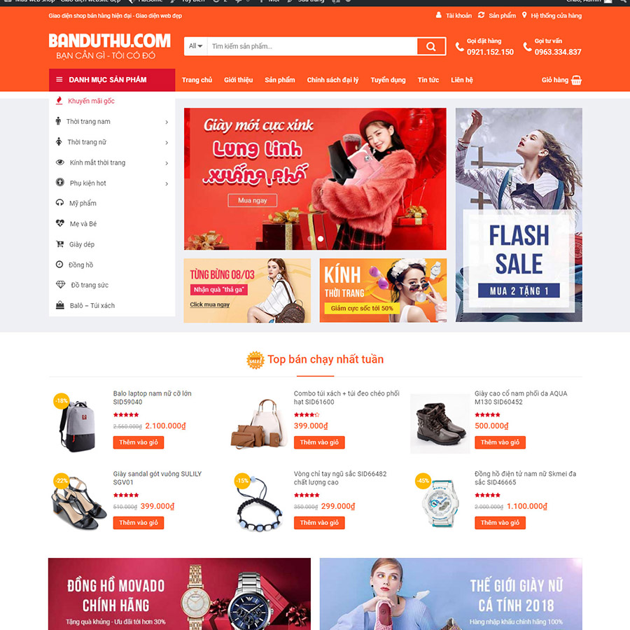 Mẫu website bán hàng đẹp